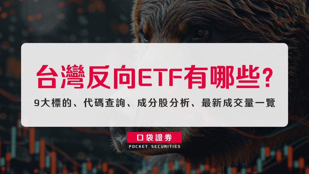 篇：台灣反向ETF有哪些？9 大標的、代碼查詢、成分股分析、最新成交量一覽-口袋學堂