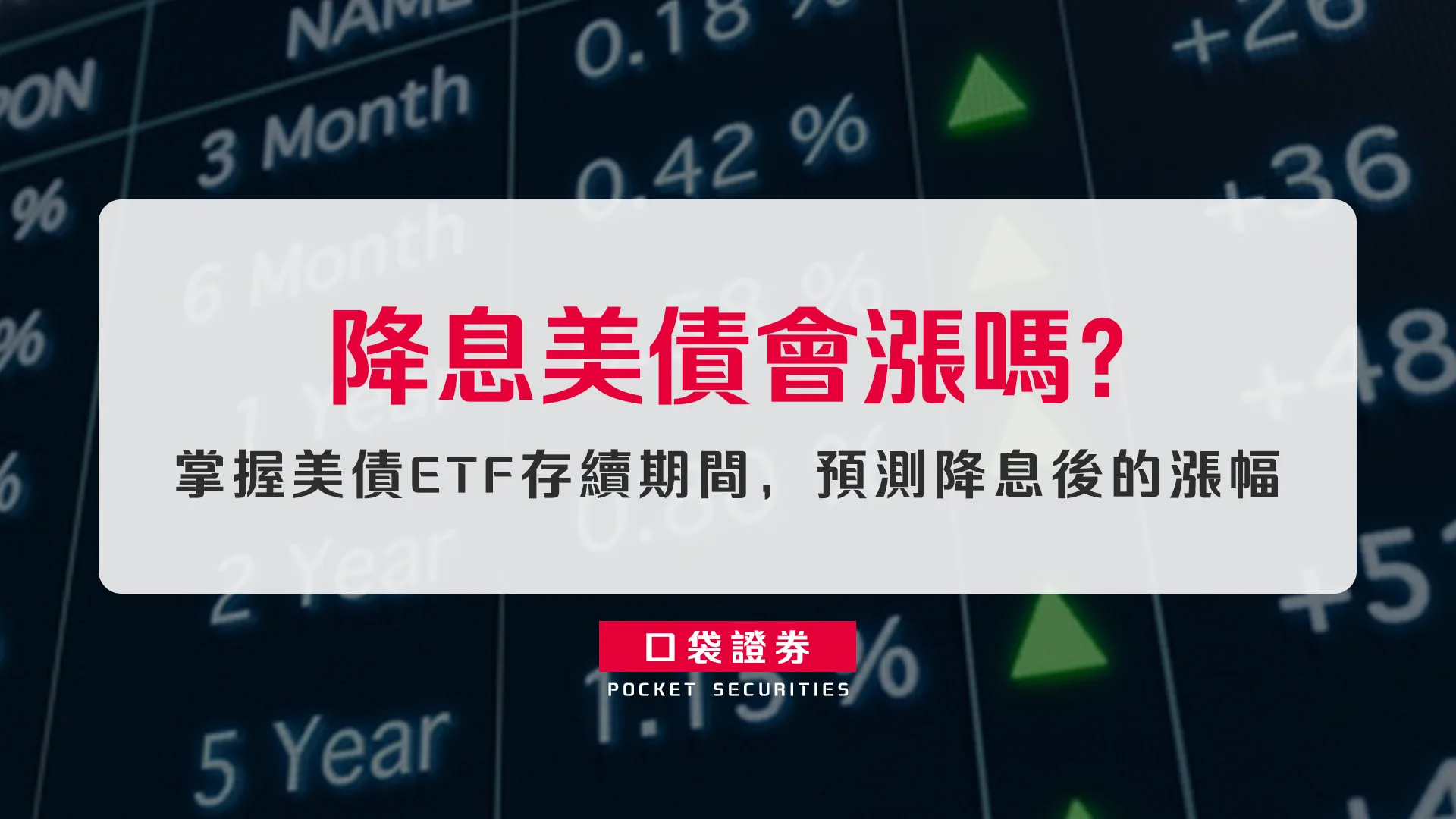 降息美債會漲嗎?有哪些美債 ETF ? 影響美債價格和利率有那些因素 ?